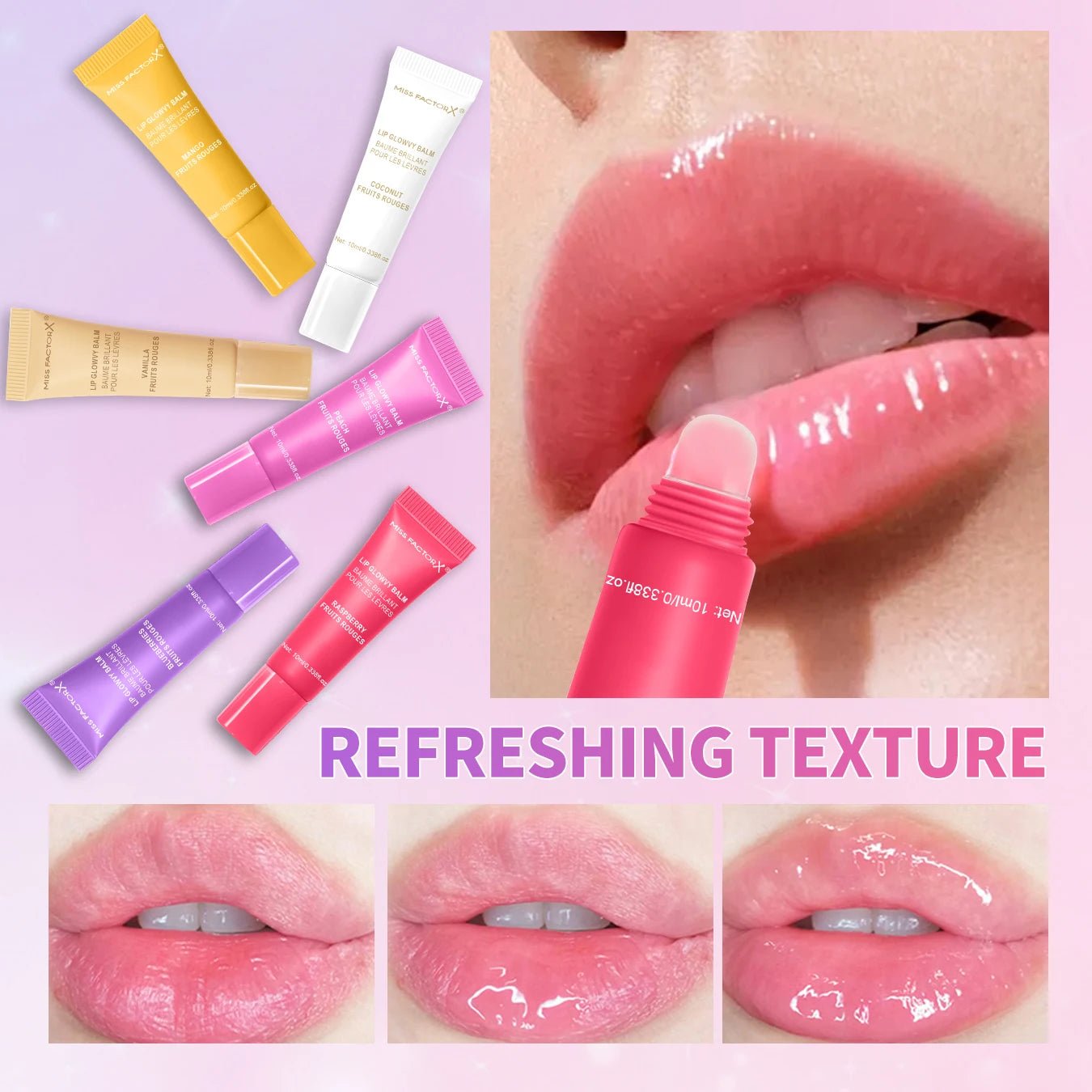 24pcs/Box 6 - Color Moisturizing Lip Gloss – Long - Lasting, Nourishing, Glossy Finish - K - Lina Shop