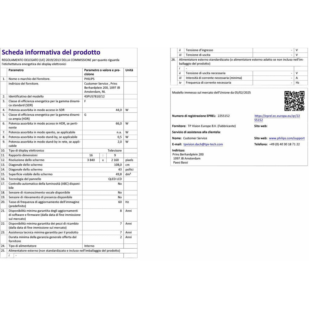 TV intelligente Philips 43PUS7810/12 43" 4K Ultra HD LED HDR QLED - K - Lina Shop