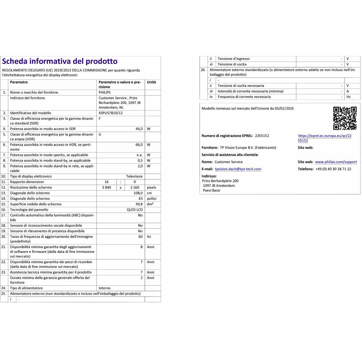 TV intelligente Philips 43PUS7810/12 43" 4K Ultra HD LED HDR QLED - K - Lina Shop